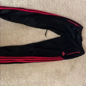 Sweatpants with pink stripes